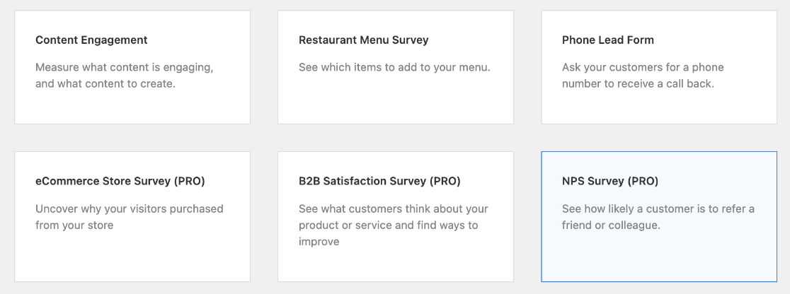 NPS survey template
