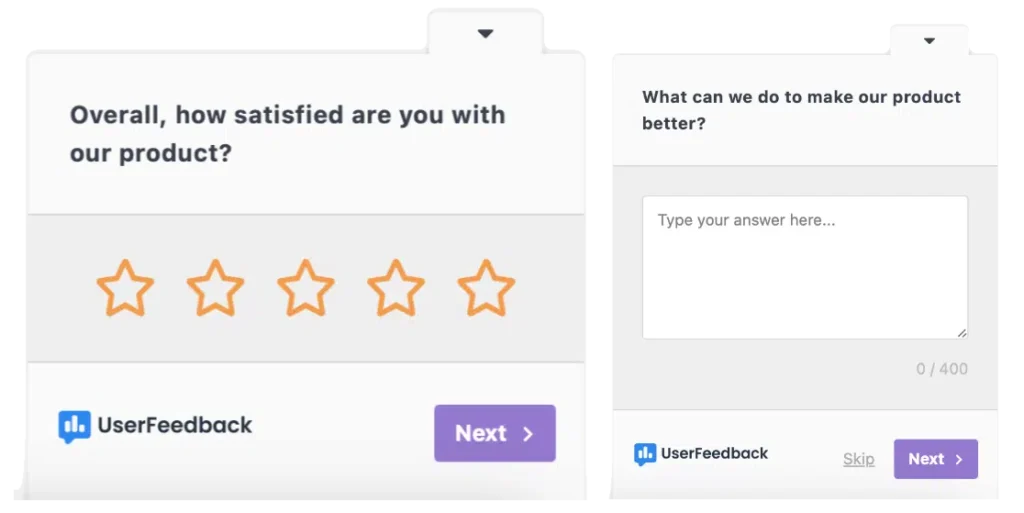 Score of satisfaction