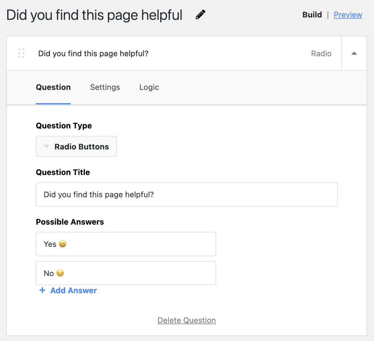 did you find this page helpful survey