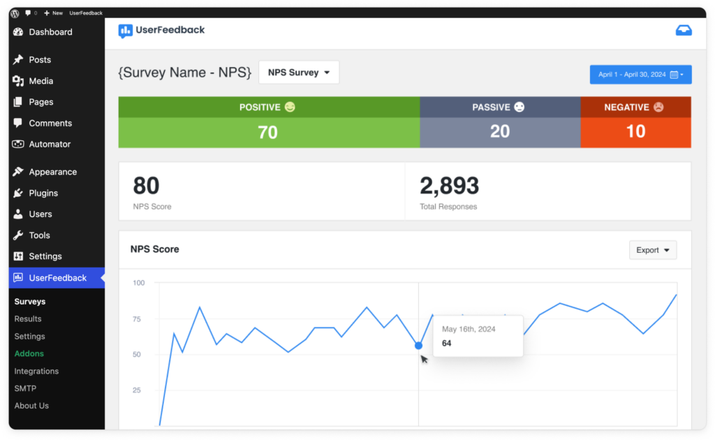 How to set up NPS surveys in WordPress to measure customer loyalty