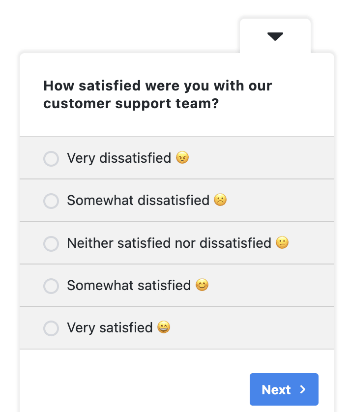 Likert scale examples: satisfaction scale