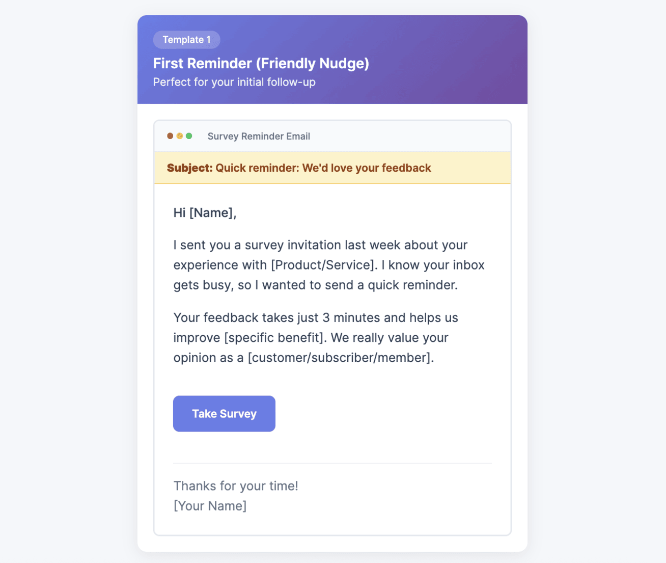 survey reminder email template 1 