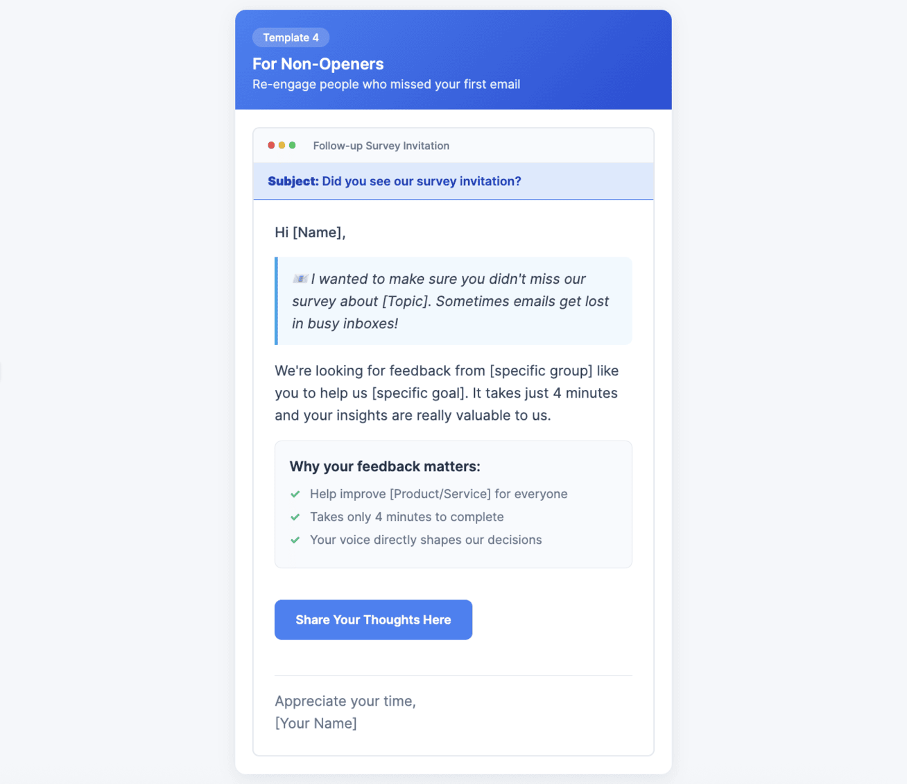 survey reminder email template 4