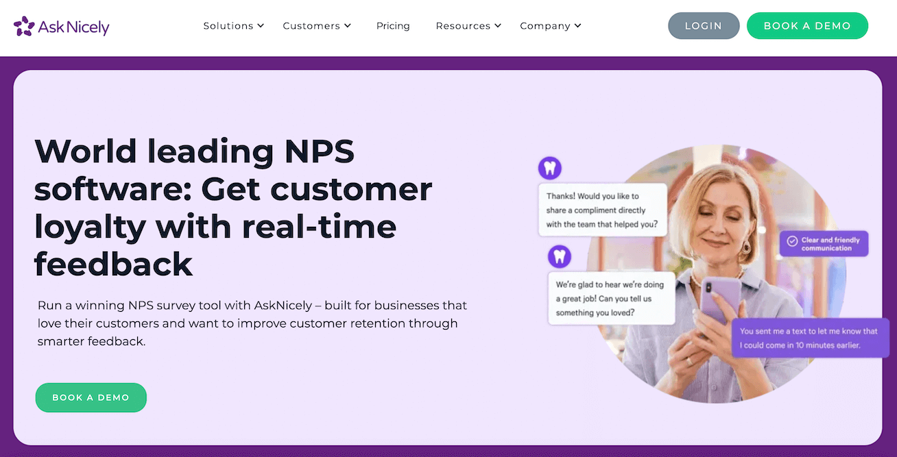 Ask Nicely NPS tool