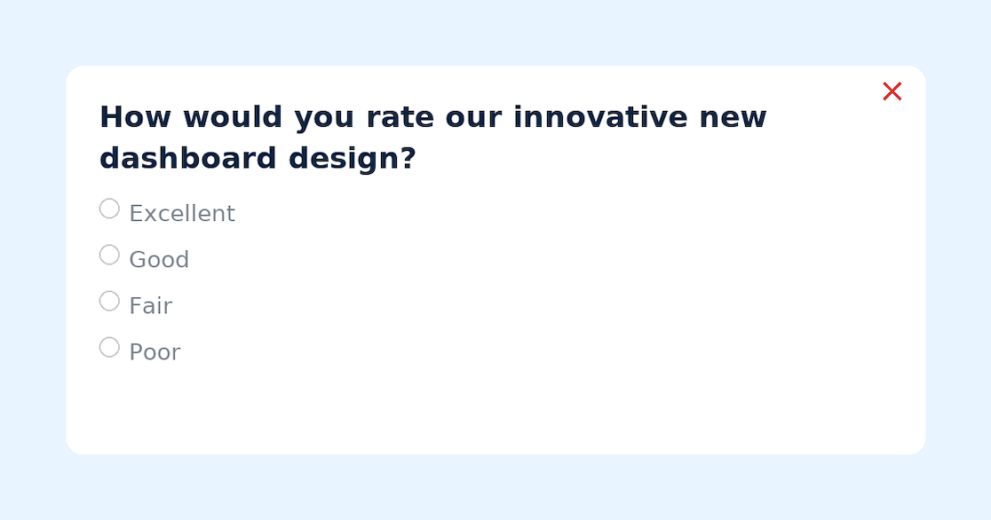 Bad survey question example
